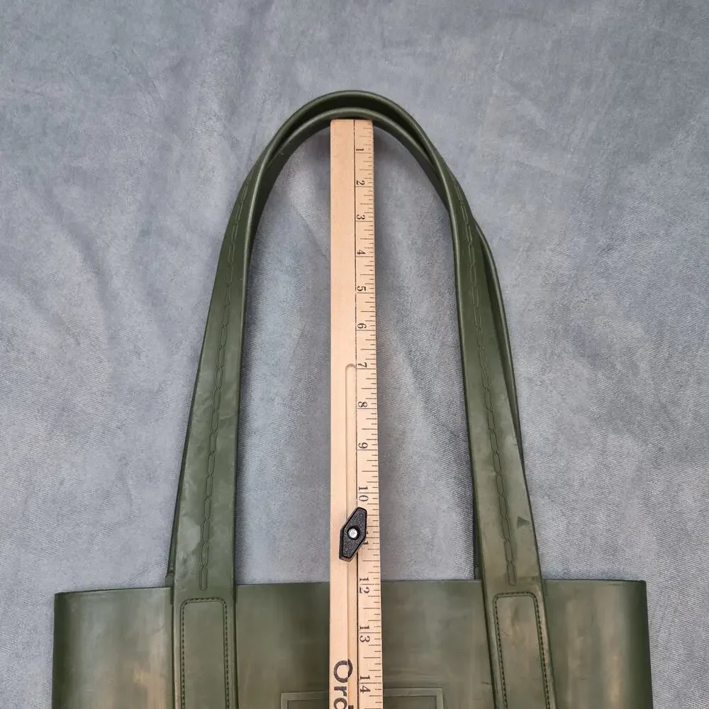 Hunter Rubber Tote Green Sling Shoulder Bag Waterproof Beach Garden Fishing